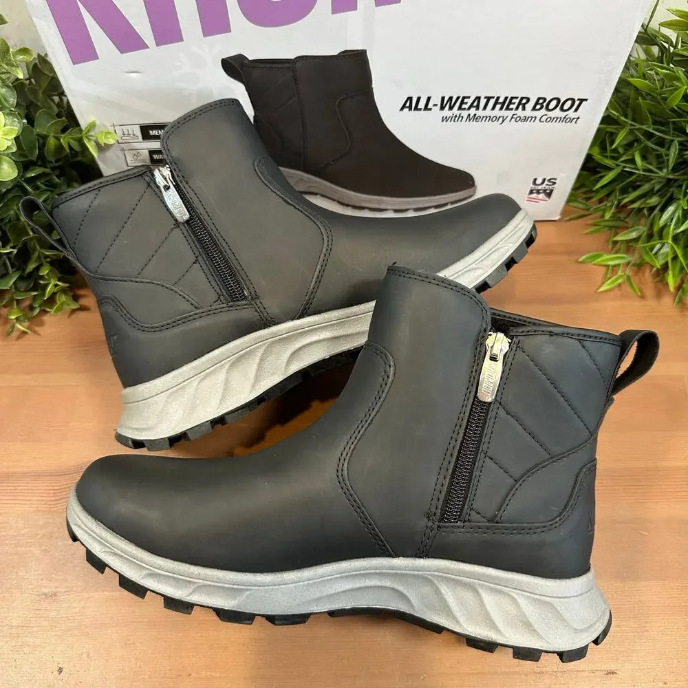 Khombu Women's Dusk All Weather Memory Foam Boots Black Size 6